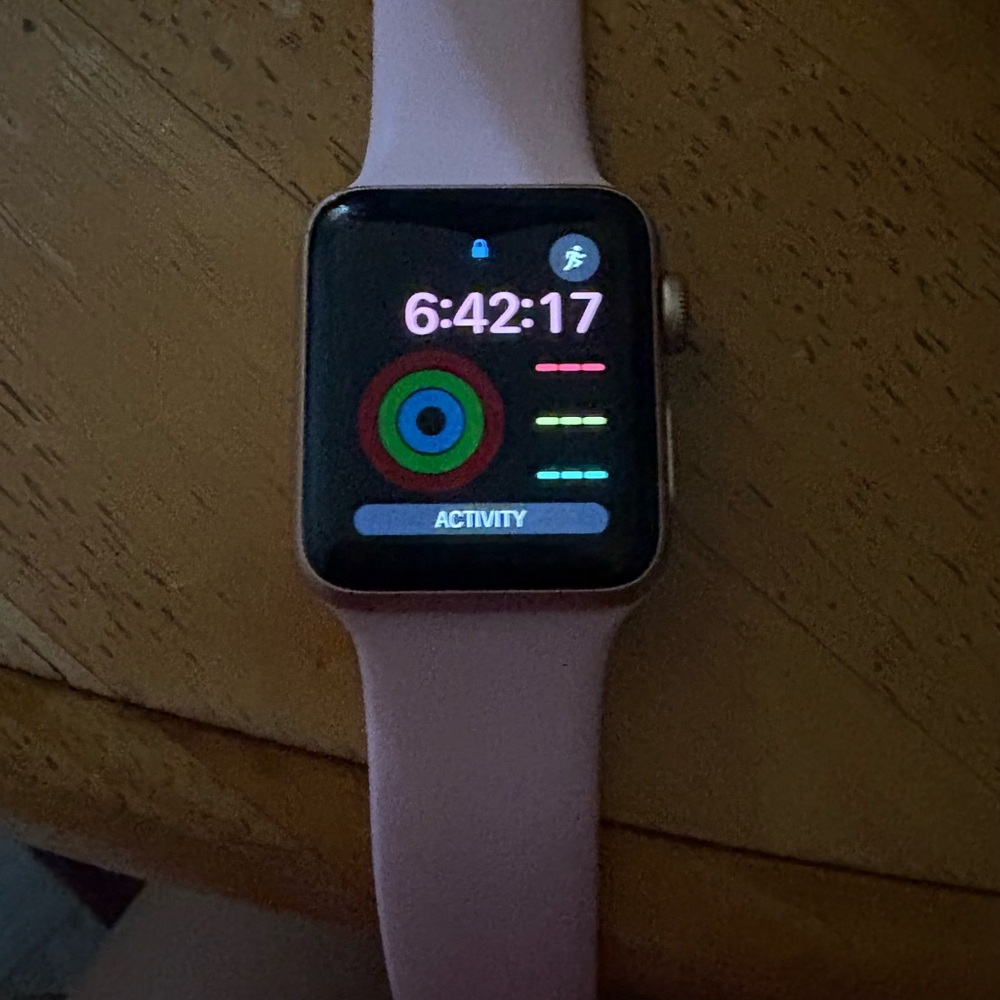 Apple Smartwatch with Light Pink Band